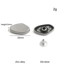 20/50/100PCS Old silver Flower/Round Conchos Screw Back Rivets For Bags Belt DIY Doll Clothes Sewing Riveting Button Accessories