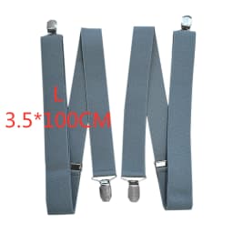 3.5 cm Wide Solid Color No Cross Suspenders Men 4 Strong Clips Women Suspender For wedding Party Trouser Braces