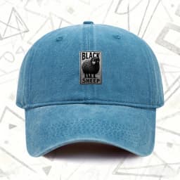 1pc, "BLACK SHEEP" Vintage Washed Hat, Men's and Women's Solid Baseball Cap, Suitable for All Seasons, Ideal Gift for Weddings,
