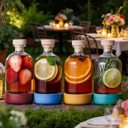 Inmeet Bar Professional 2PCS Immersion Bottle Set Multi-use Glass Bottle with Stopper for Wine Juice Oil Household Use