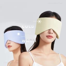 Eye Mask Sleep Ice Silk Breathable Relieve Fatigue Warm Cool Double-sided Full Coverage Blackout Noise Reduction Eye Mask