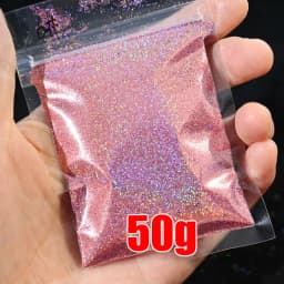 0.2 1/128 Multi-color Holographic Mirror Glitter for Nail Art,(Extra Fine Glitter), 50 Grams Holo Ultra Fine Nail Glitter Powder