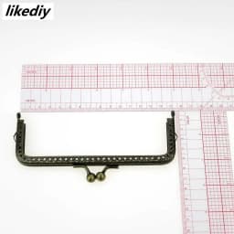 1 Piece 15 CM Antique Bronze Square Metal Purse Frame Carved Kiss Clasp DIY Bag Accessory