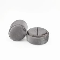 Flannel Jewelry Box Oval Ring Box Simple and Exquisite Velvet Jewelry Box Double Rings Box for Wedding Gift Wrap Packaging