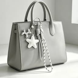 Creative Simple Style Heart-shaped Five-pointed Star Woven Lanyard Keychain Pendant Trendy Bag Charm Accessory