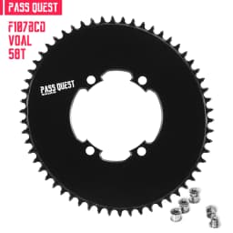 PASS QUEST 107BCD Bicycle Chainring 42T-58T Close Disc Black Chainwheel Narrow Wide Teeth forAXS Sprocket for Sram FORForce Aero