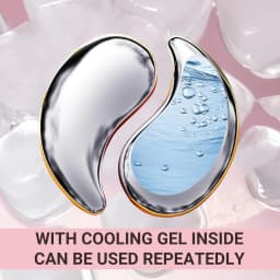 Stainless Steel Under Eye Cooling Pads Unbreakable Moon Shaped Eye Mask for Puffy Eyes Cold Hot Compress Reusable Eye Packs