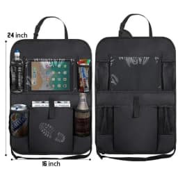 Car Seat Organizer Multifunctional Oxford Fabric Car Back Multi Pocket Storage Bag with Tablet Holder Protector for Kids