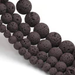 Natural Volcanic Lava Stone Beads Round Loose Spacer Beads for Jewelry Making Beadwork DIY Bracelets Accessories 15'' 4 6 8 10mm