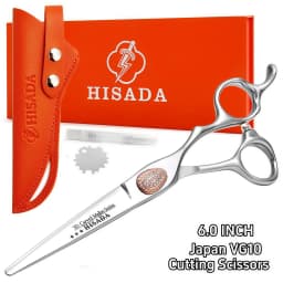 HISADA New Barber Scissors, 6.3-7.0 inch Professional Hair Cutting Scissors, Blind Hole Design Salon Scissors, Ergonomic Comfort
