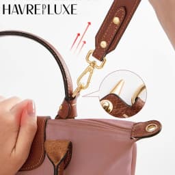 Leather bag shoulder strap for Longchamp pouch short handle small bag modification without punching strap bag accessories
