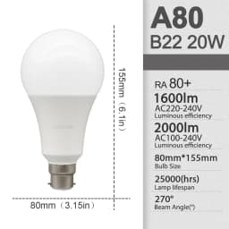 2Pack No Flicker LED Bulb Lamp B22 AC 220V 110V No Flicker 3W 8W 9W 12W 18W 24W Warm Lighting for Home Derection Lamparas Leds