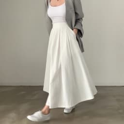 Simple Mid-Length A-Line Skirt High Waist Midi Skirt  Color Commute Style Half Body Skirt Elegant Women's Fashion