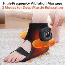 Wireless Air Pressure Foot Ankle Massager Electric Heating Vibration Massage Wrist Brace Airbag Compression Foot Muscle Relax