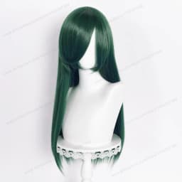 60cm Long Straight Cosplay Synthetic Wig With Bangs Golden Yellow Green Blonde Purple Heat Resistant Hair Anime Wigs + Wig Cap