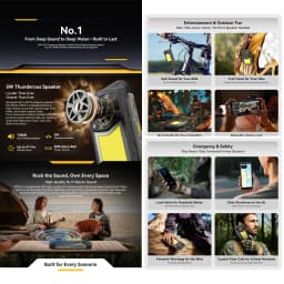 Blackview ROCK 5 Rugged Smartphone 6.78'' 2.4K Display 20000mAh Battery 33W 6GB / 12GB+256GB 108MP Camera Android 16 NFC Mobile
