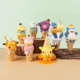 Anime Pok é Mon Ice Cream Cone Series Blind Box Psyduck Gengar Action Figure Cute Doll Model Toy Desktop Ornament Gift For Fans
