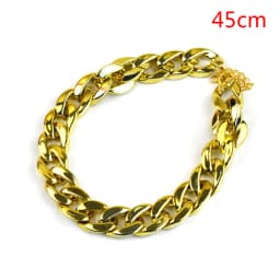 1Pc Dog Neck Chain Pet Chain Collar Cool Plastic Adjustable Gold Color Puppy Chain Cat Chain Necklace
