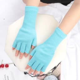 7 Colors Long Gloves Fingerless Knitted Gloves for Men Women Warm Stretch Elastic Winter Outdoor Mitten Cycling Accessories