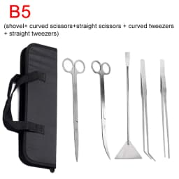 Aquarium Cleaning Tools Set Wave Scissors Tweezers Aquatic Plant Grass Trimming Stainless Fish Tank Tools Aquarium Accessories