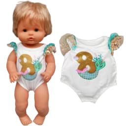 17" Reborn Baby Doll Clothes Set Rompers for 38 Cm Nenuco Doll Ropa Y Su Hermanita Toys Oufits