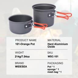 Widesea Camping Tableware Outdoor Cooking Set Camping Cookware Travel Tableware Pincin Set Hiking Cooking Utensils Cutlery