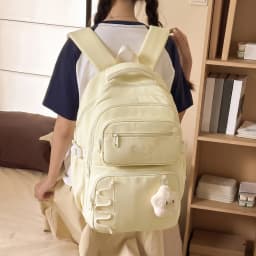 Young Women Backpack Korean Style Lightweight Nylon Multi-Compartment Casual Travel Bag
