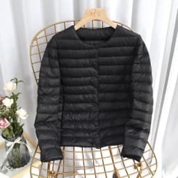 Schinteon Women Ultralight Down Jacket 90% White Duck Down Slim Coat Thin Inner Bottoming Short Garment Winte Autumn Outwear