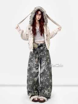 REDDACHiC Aesthetic Zip Up Graphic Hoodies Jacket Bunny Ear Fuzzy Hooded Fleece Lined Oversized Top Harajuku Y2k Women Clothes