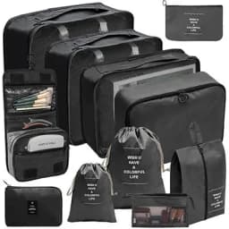 8/9/10/11 Pcs Set Travel Organizer Storage Bags Suitcase Packing Cubes Set Cases Portable Luggage Clothe Shoe Tidy Pouch Folding