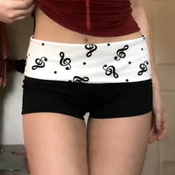 American Casual Basic Printed Color Blocked Low Waist Shorts Y2K Spicy Girl Personality Street Fashion Wear Tight Pants