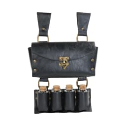 Renaissance Leather Belt Medieval Wizard Alchemy Glass Magic Bottle Cork Bottle Stopper Copper Coin Waist Bag Cosplay Belt