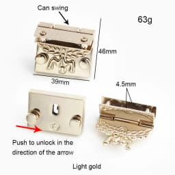 1-5-20Sets Metal Bag Locks For Handbag Shoulder Purse Magnetic Lock Turn Twist Lock Decor Clasp DIY Sewing Hardware Accessories