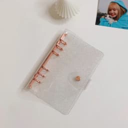 A5 A6 New Rose Gold PVC Transparent 6-Hole Loose-Leaf Binder Notebook Cover Diary Agenda Planner Paper Cover School Stationery
