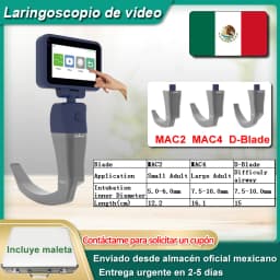 3.5' HD Touch Screen Anesthesia Digital Video Laryngoscope 6 Sizes Reusable Sterilizable Blades Optional