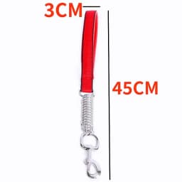 Dog Leash Spring Short Dogs Leash PU Leather Leashes for Large Dogs Walking Nylon Rope Durable Dog Leashes Chew Proof Pet Chain