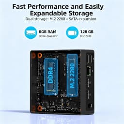 Texhoo MINI PC AMD Ryzen 5 3450U R3 3250U DDR4 8G 2400Mhz 256G SSD Pcle3.0 WIFI5 Double 4K Display 1xLAN Computer Barebone PC