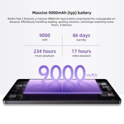 Xiaomi Redmi Pad 2 128GB 256GB Mi Tablet MTK Helio G100-Ultra 11" 90Hz 2.5K Display 9000mAh Battery 18W Fast Charging