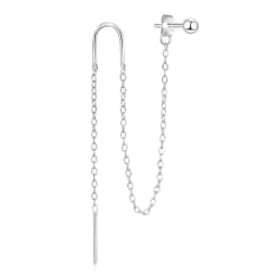 Aide 925 Sterling Silver 1pc Geometry Multi Piercing Stud Earrings For Women K Gold Simple Elegant Tassel Jewelry Gift Pendiente