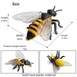 Oenux Realistic Bee Wasp Hornet Figurine Simulation Insect Model Prank Educational Cognitive Statue for Desk Display Collection