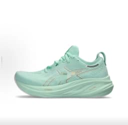 All White Mesh Athletic Running Sneakers Blue Gradient Streamline Shock Absorbing Midsole Green Traction Edge Colorful Side Stripe Breathable Knit Upper Lace Up Unisex Sport Footwear