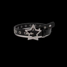 Punk Pentagram Rivet Belts For Men Women Star Eyelet Grommet Waist Strap Adjustable Waist Belt Double Pin Buckle Y2k Style Belts