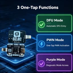 B4 PICO DFU Mode Engineering Box RP2350A Pwned DFU Tool for iOS A12/A13 Repair Erase Tool