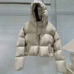 Schinteon Women White Duck Down Jacket with Hood Autumn Winter Warm Over Size Casual Short Thick Outwear 2024 New