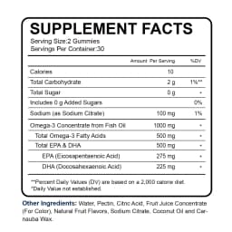 Omega 3 Fish Oil Gummies Support Brain & Nervous System Health, Cardiovascular & Skin Health, Antioxidant & Anti-Inflammation