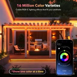 Aiopp Flexible RGB LED Neon Strip Light Indoor with APP & Remote,Timing Music Sync Waterproof Silicone Rope Lamp for Bedroom Garden Party Decor