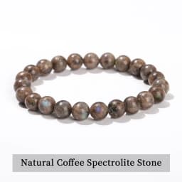 JD Natural Black Spectrolite Flash Smooth Beaded Bracelet Women Men 6 8 10mm Labradorite Stone Stretch Bracelets Yoga Jewelry