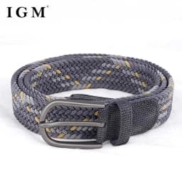 Men Belt Canvas Woven Belt Any-elastic Stretch Belt For Boys Young Versatile Pants Jeans Pin-buttoned Fashion Belt