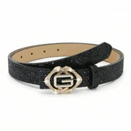 Women's Shiny Rhinestone Belt, Luxurious Crystal G-Type Buckle Belt, Perfect for Dresses and Jeans, Y2K Style Hip Hop Party Belt