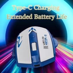 KEBIDUMEI Bluetooth 5.4 Wireless Mouse 6 Buttons Dual Mode Gaming Mouse 1600DPI Rechargeable E-Sports Mice Computer Accessories